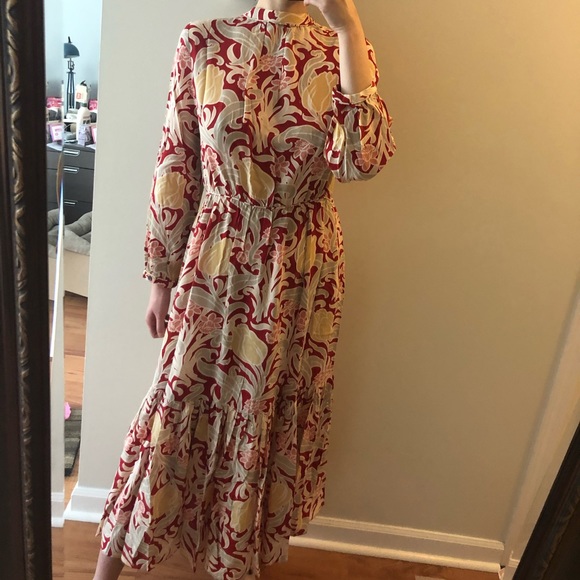 NEW🔥Vanessa Bruno Athe Floral Silk maxi Dress - Picture 3 of 16